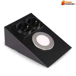 ACK AH11-00201 2,5W Ledli Prizli Tezgah Altı Armatür 3000K Günışığı Siyah Kasa